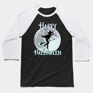 Happy Halloween - The Flying Witch Baseball T-Shirt